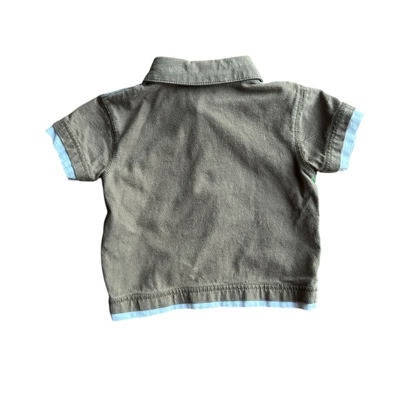 Vintage Disney Mickey Short Sleeved‎ Polo Shirt 12M Striped Basketball Collar - Picture 2 of 4